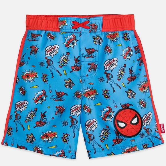 DISNEY MARVEL KID BOY YOUTH SPIDER-MAN SWIMMING SWIM TRUNKS - (RUNS SMALL) - Picture 9 of 10
